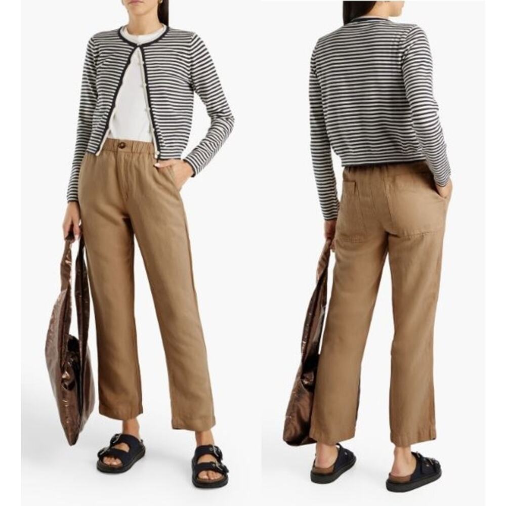 NEW Alex Mill Linen Tencel & Cotton-Blend Twill Straight-Leg Pants Size Medium